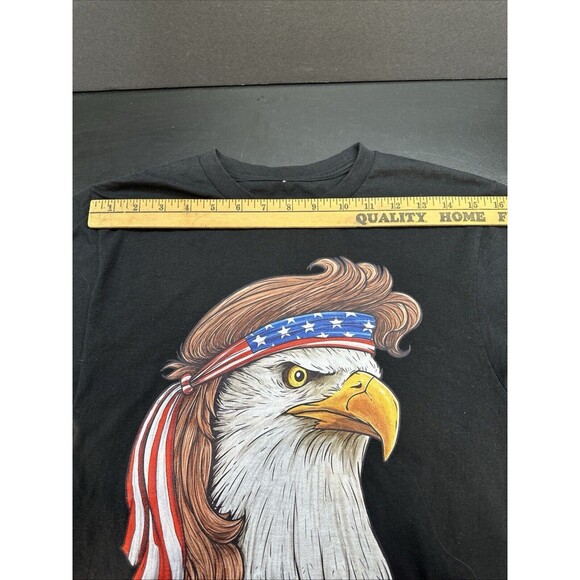 Eagle Mullet 4th Of July USA American Flag Merica T-Shirt Unisex T-shirt - Picture 4 of 5